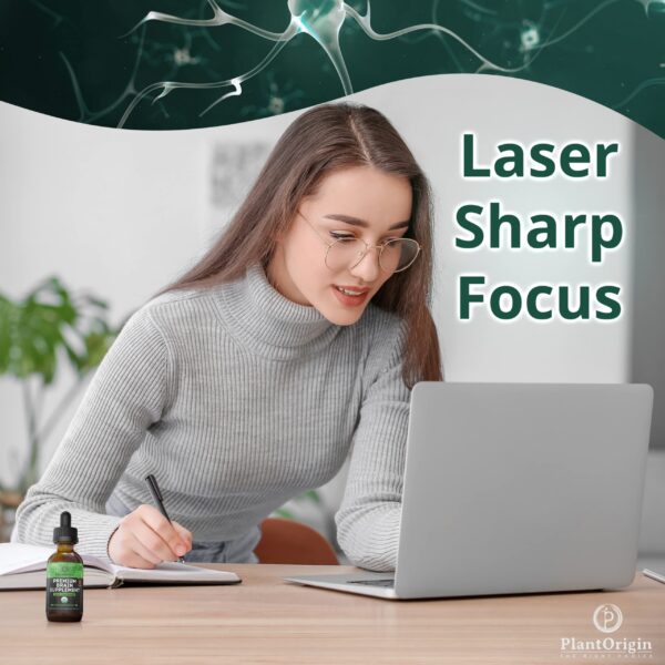 PLANTORIGIN gotas para salud cerebral 2 oz lado