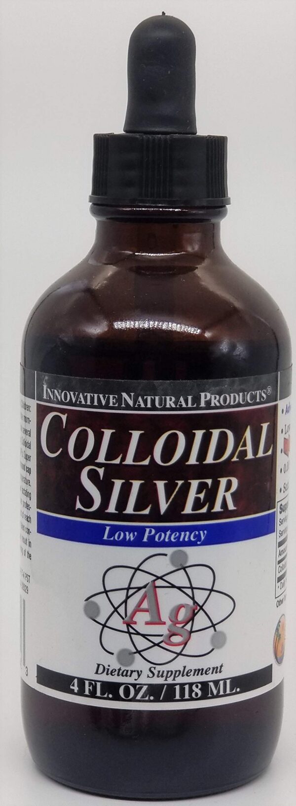 Plata coloidal 50 ppm, botella de 4 oz