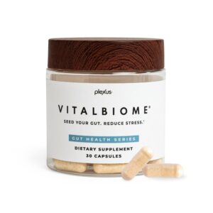 Envase de Plexus VitalBiome probiótico 30 cápsulas