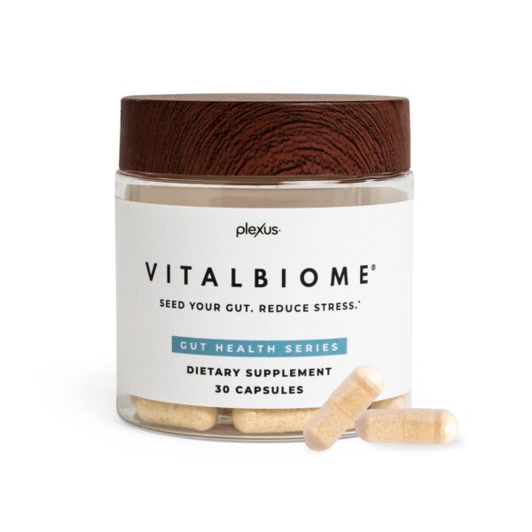 Envase de Plexus VitalBiome probiótico 30 cápsulas