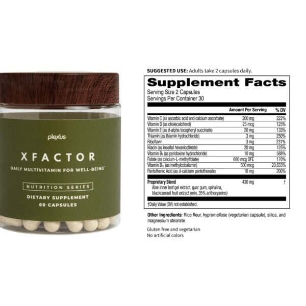 Plexus Xfactor bottle label