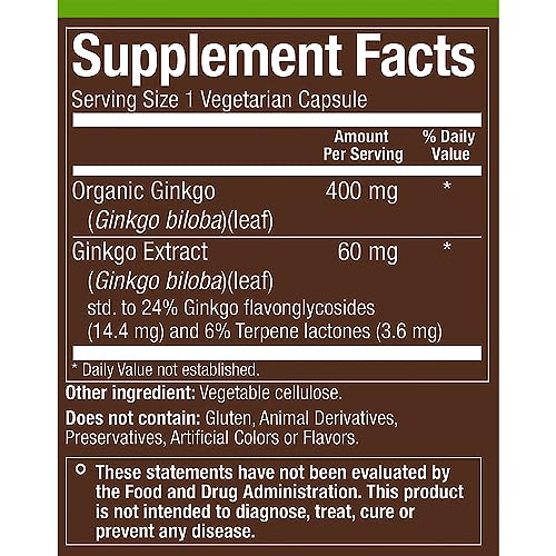 plnt ginkgo cápsulas comprimidos vegetarianos