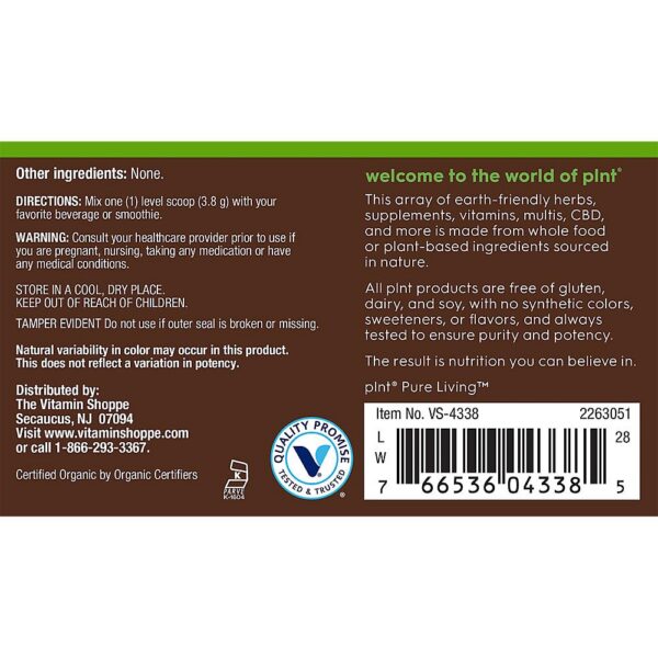 Contenido del polvo musgo marino