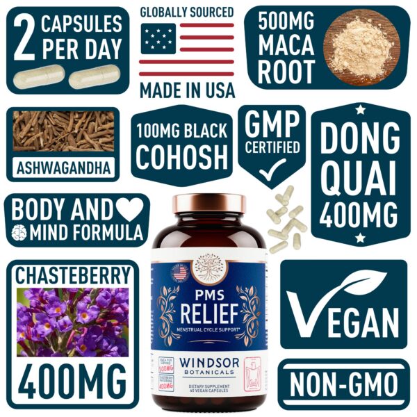 Etiqueta del producto PMS para mujeres