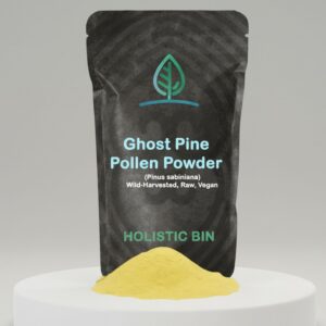 Polvo de polen de pino orgánico Holistic Bin frasco