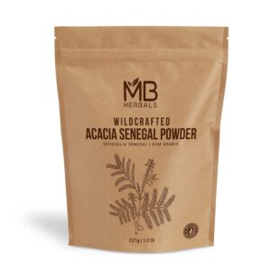 Polvo de Acacia Senegal MB Herbals paquete 227 gramos