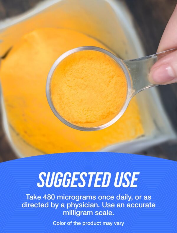 Polvo de ácido fólico de alta pureza BulkSupplements cómodo y confiable