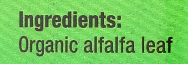 Polvo de alfalfa Pines vegano sin azúcar y sin OGM