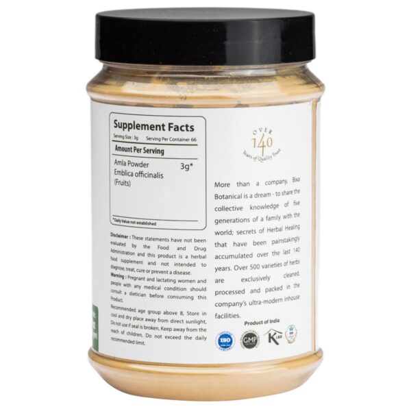 Polvo amla ayurveda bixa botanical