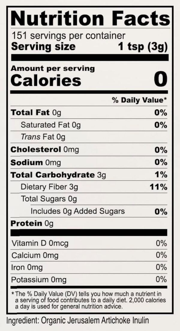 Polvo Anthony's inulina para salud digestiva y prebióticos