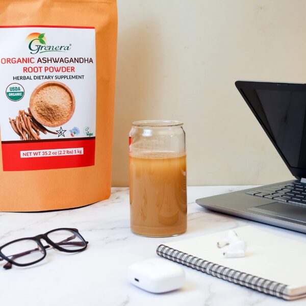 Polvo de ashwagandha natural y vegano Grenera