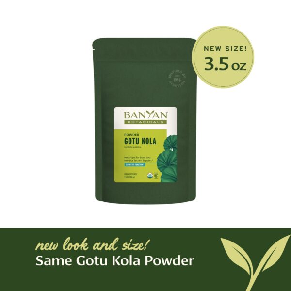 Polvo ayurvédico Gotu Kola Banyan Botanicals saludable