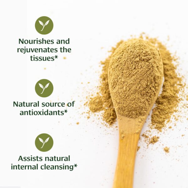 Envase Triphala polvo orgánico Banyan Botanicals