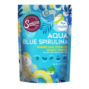 Polvo azul aqua espirulina orgánico Suncore Foods
