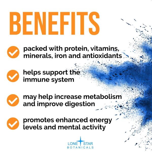 Version 1.0.0 Polvo azul de espirulina orgánica sin olor a pescado vegano