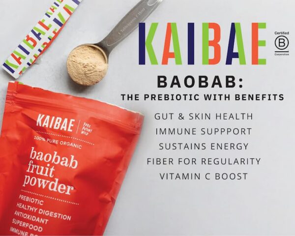 Polvo baobab saludable KAIBAE para digestión e inmunidad