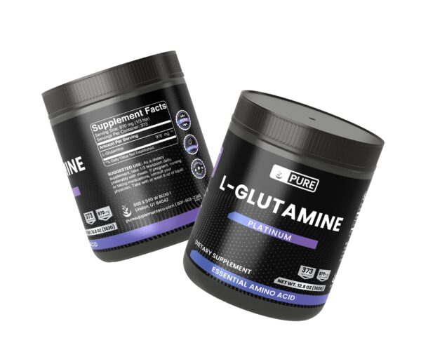 Polvo blanco puro de L-Glutamina para uso deportivo y nutricional