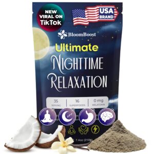 Polvo Bloomboost magnesio glicinato sabor vainilla coco