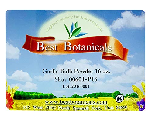 Polvo de bulbo de ajo orgánico Best Botanicals 16 onzas