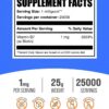 Polvo BulkSupplements biotina vitamina b7 calidad superior