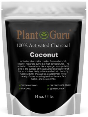 Version 1.0.0 Polvo de carbón activado Plant Guru con coco y grado alimenticio