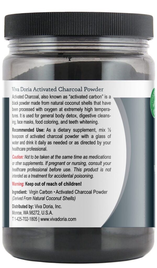 Version 1.0.0 Polvo carbón activado derivado de coco Viva Doria