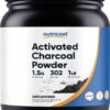 Polvo de carbón activado Nutricost en envase de 1 libra