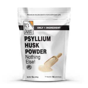 Paquete de polvo de cáscara de psyllium It’s Just! de 10 oz