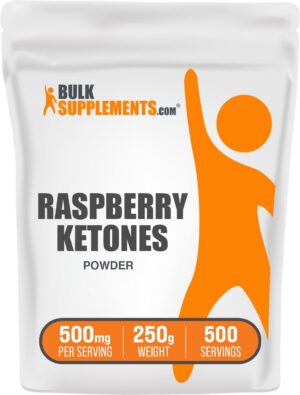 Polvo cetonas frambuesa BulkSupplements paquete