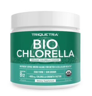 Polvo de chlorella orgánico Triquetra Health envase 225g