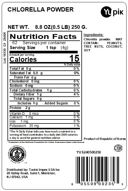 Version 1.0.0 Polvo de chlorella Yupik para batidos y jugos saludables