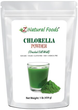 Polvo de chlorella Z Natural Foods bolsa 1 libra superalimento vegano