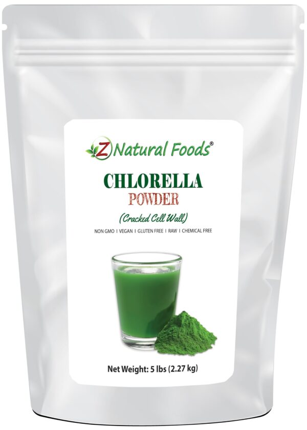 Polvo de chlorella Z Natural Foods en envase grande