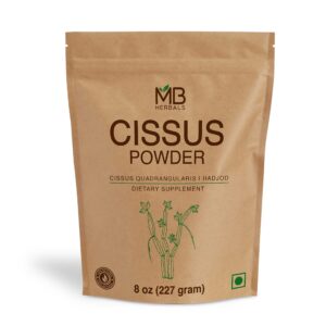 Polvo de Cissus quadrangularis MB Herbals 227g para salud natural