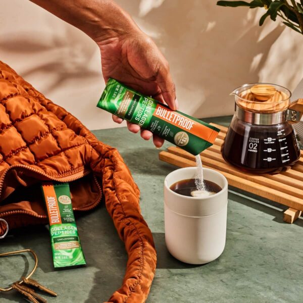 Polvo de colágeno Bulletproof para mezclar en bebidas