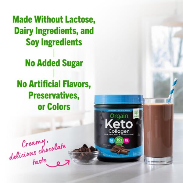 Polvo colágeno keto Orgain con aceite MCT 20 porciones