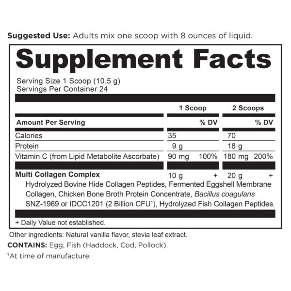 Polvo de colágeno múltiple chocolate, frasco