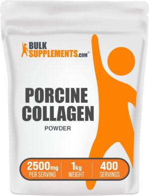 Polvo de colágeno porcino BulkSupplements envase frontal