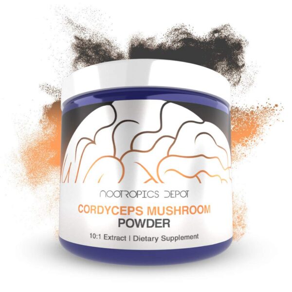 Polvo de Cordyceps 10:1 extracto en frasco