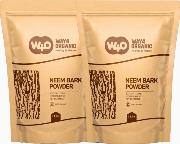 Polvo de corteza de neem para salud dental y digestiva