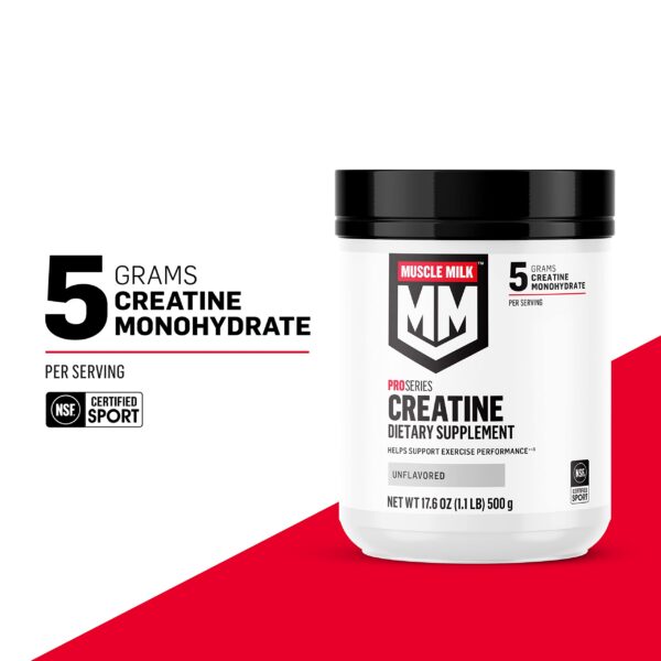Polvo creatina Muscle Milk Pro Series para mezclar y mejorar rendimiento