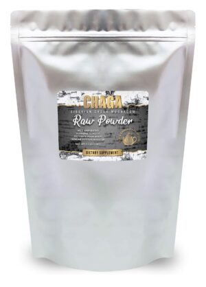Polvo crudo de hongo Chaga siberiano en envase grande