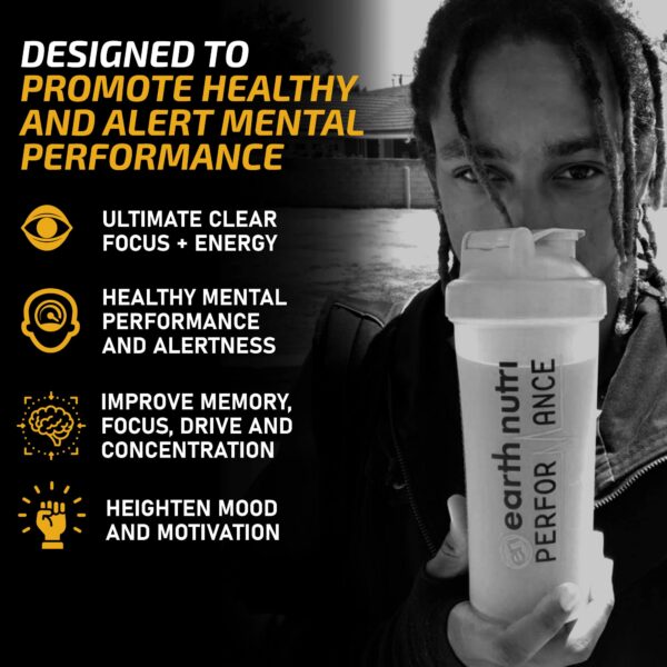 Polvo en cucharada Earth Nutri Energy + Focus sabor mango