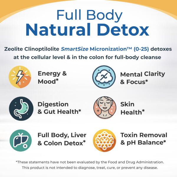 Polvo detox zeolita natural para salud y energía HolyLand