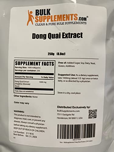 Polvo Dong Quai suplemento BulkSupplements 1000mg por dosis