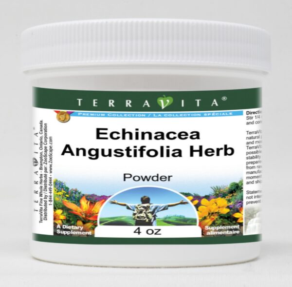 Paquete polvo de hierba Echinacea Angustifolia 4 oz TerraVita