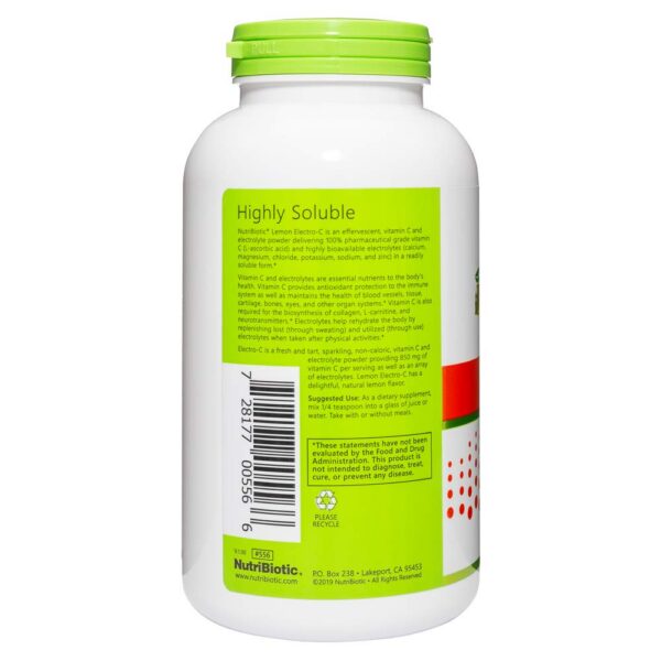 Polvo efervescente NutriBiotic con vitamina c y electrolitos