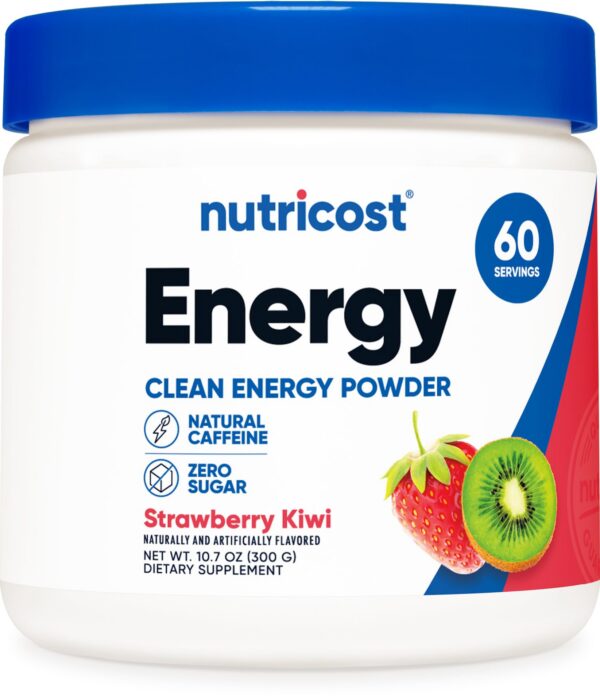 Polvo energético Nutricost sabor fresa kiwi 60 porciones 300g