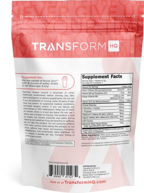 Polvo energético con vitaminas B y cafeína