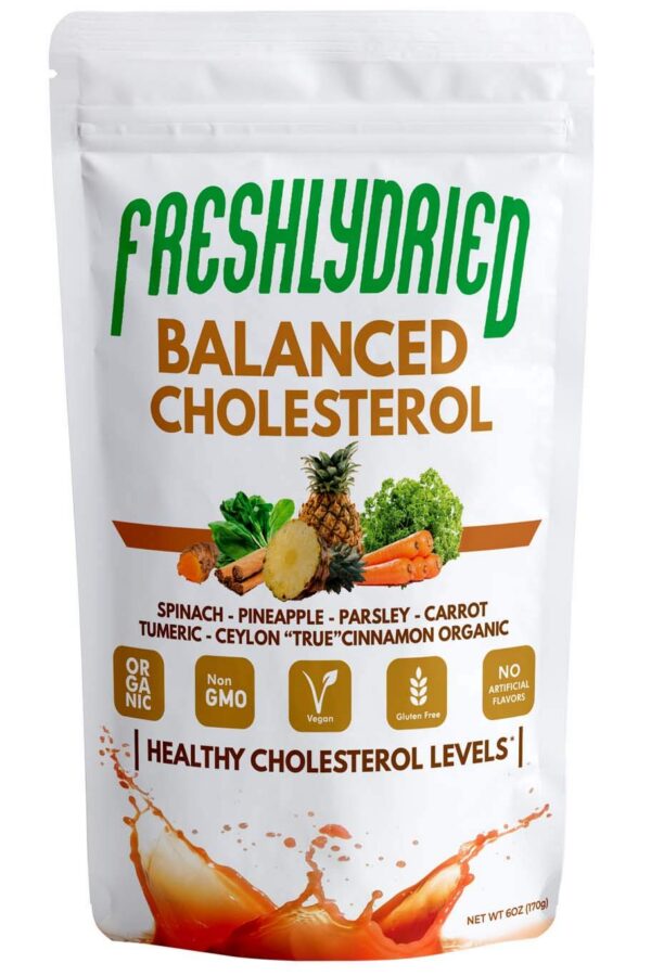 Frasco de polvo equilibrado para colesterol FreshlyDried